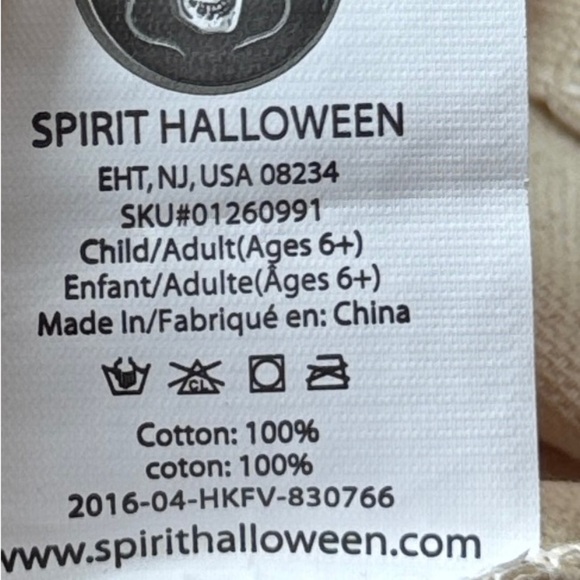 Spirit Halloween Cotton Label - Picture 5 of 5